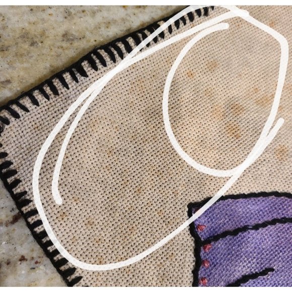 Vintage Handmade Victorian Pillow Cover 10x12" Azalea Trail Maid? Purple Dress - Picture 4 of 11